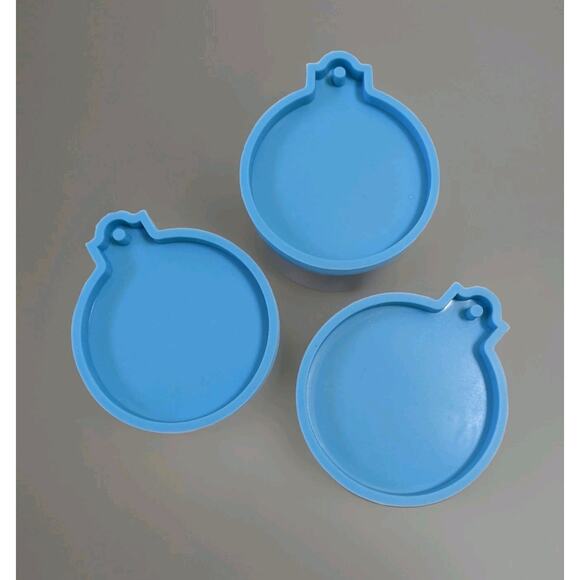 3 Christmas Resin Molds Silicone Epoxy Mold Christmas Ornament round Shape New - Picture 1 of 6